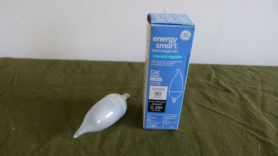 GE 64046 - Energy Smart LED 2.2-Watt Bent Tip Light Bulb with Candelabra Base - Image 1 of 4