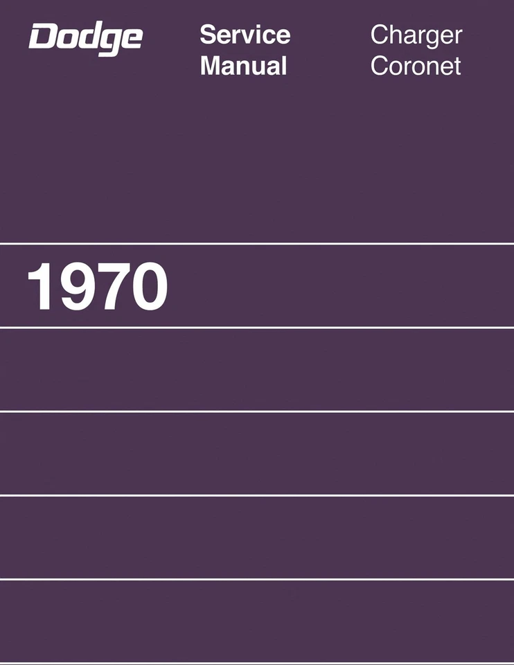 1970 Dodge Charger, Coronet Service Manual - Image 1 of 3