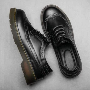 Men's Business Shoes Artificial Leather Dress Shoes Oxford Sole Low Upper Antisk - Picture 1 of 6