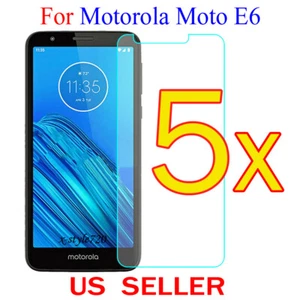 5x Clear LCD Screen Protector Guard Cover Film For Motorola Moto E6 - Picture 1 of 1