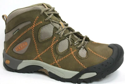 KEEN DAMEN TREKKING WANDER SCHUHE GENOA PEAK MID LEDER BRAUN NEU