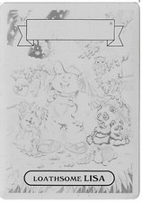 2018 Garbage Pail Kids We Hate the 80's LOATHSOME LISA BLACK PRINTING PLATE Card