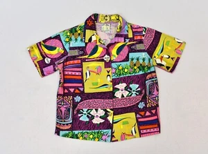 Vintage RARE 1963/1964 Disneyland Enchanted Tiki Room Hawaiian Souvenir Shirt - Picture 1 of 11