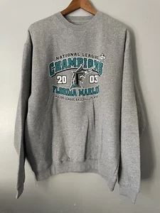 NWOT Vintage Y2K 2003 Gear Sports Florida Marlins National League NLC Sweater L - Picture 1 of 7