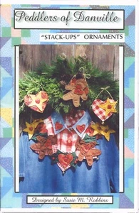 "Stack-Ups" Ornaments ~Gingerbread Men, Stars, Hearts, Holly, Berries Stacked up - Picture 1 of 2