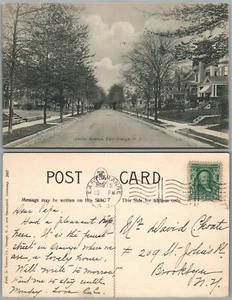 EAST ORANGE N.J. LENOX AVENUE 1907 ANTIQUE POSTCARD - Picture 1 of 1
