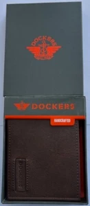 BILLETERA PLEGABLE ARTESANAL PARA HOMBRE EN MARRÓN EN CAJA DE REGALO DE DOCKERS - Imagen 1 de 5