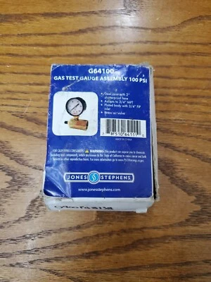 Jones Stephens G64100 3/4 FIP 100 GAS TEST GA ASSY - Image 1 of 3