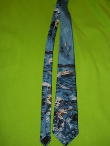 Men's Blue Swordfish Print Necktie ~ 👔 ~ by FloRence - Picture 1 of 3