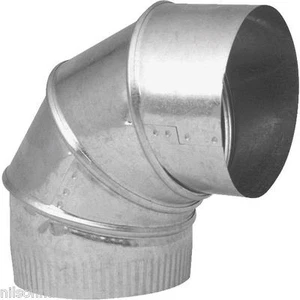 (4)-Imperial Galvanized 7" 24 Ga 90 Degree Stove Pipe Adjustable Elbow GV0298-C - Picture 1 of 1