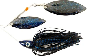 Nichols Lures Pulsator Metal Flake Double Willow Spinnerbait, schwarz/blau, 3/4 - Bild 1 von 1