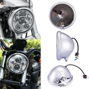 Soporte de cubo de carcasa de faro LED de 5,75" apto para Harley Dyna Wide Glide FXDWG - Imagen 1 de 10
