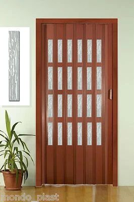 Porta a soffietto con vetrini niagara  colore a scelta  su misura prezzo al mq - Immagine 1 di 2