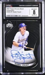 2022 Topps Chrome Black #CBARY Robin Yount CGC 8 Auto Brewers  - Picture 1 of 2