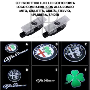 ✅SET OF 2 PROJECTORS LIGHTS LOGO DOOR UNDER DOOR COURTESY COMPATIBLE ALFA ROMEO✅ - Picture 1 of 5