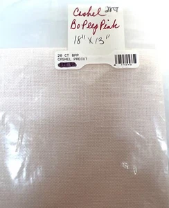Cashel 28ct Bo Peep Pink Linen Fabric 18" X 13" Cross Stitch Embroidery Precut - Picture 1 of 2