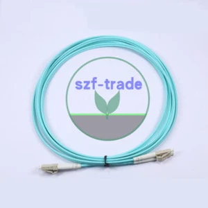 10pc 3M OM3 LC/LC UPC Duplex Multimode 10GB Fiber Cable Aqua Optical Patch Cord - Afbeelding 1 van 1