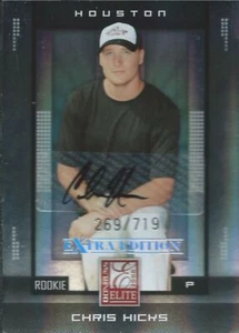 (HCW) 2008 Donruss Elite Extra Edition CHRIS HICKS #/719 Auto Signature - Picture 1 of 2