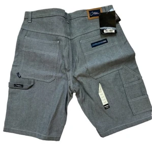 Brooklyn Xpress Shorts Mens 42 Raw Denim Baggy Long Carpenter Scotsman Jeans - Picture 1 of 17