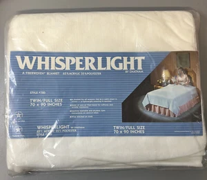 VTG Chatham Whisperlight Blanket White Twin/Full 70”x90” USA NOS Acrylic/Poly - Picture 1 of 4