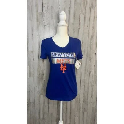 Nueva Con Etiquetas Camiseta New York Mets Niñas XL Azul Cuello en V Mercancía Oficial MLB Foto 1 de 4