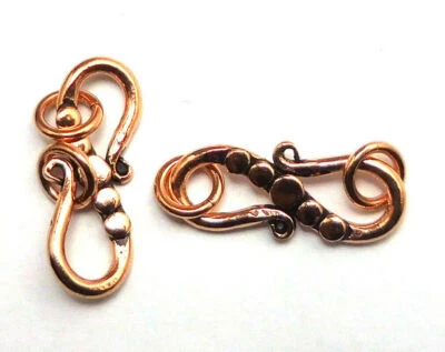 10 Pcs 22X10mm Bali S Hook Clasp Antique Copper Jewelry Making 639 AS-20 - Image 1 of 3