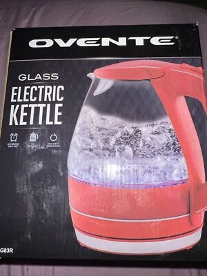 Chaleira elétrica portátil de vidro Ovente 1,5 litros, série KG83 - Imagem 1 de 4