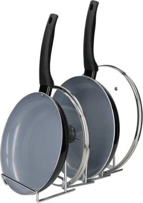 MasterClass Smart Space Expanding Pan Rack /Saucepan Lid Holder, Metal, Collapse — 第 1/4 张图片