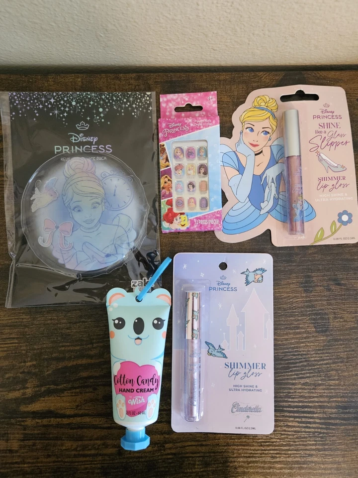 2 Disney Princess Shimmer Lip Gloss Cinderella High Shine Stocking Stuffer
