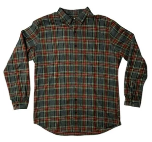 Camicia di flanella LL Bean leggermente aderente scozzese a quadri abbigliamento da lavoro outdoor XLT alta - Foto 1 di 4