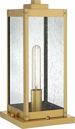 Quoizel WVR9106A Westover Outdoor Post Lantern, 1-Light 150 Watt, Antique Brass - Image 1 of 1