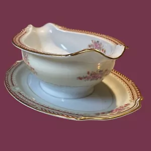 VTG Noritaki Gravy Bowl W/Attached Underplate Occupied Japan See Photos Read - Picture 1 of 15