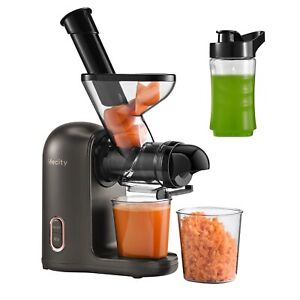 Small Masticating Juicer Electirc Slow Juicer with Reverse Function For Home,...