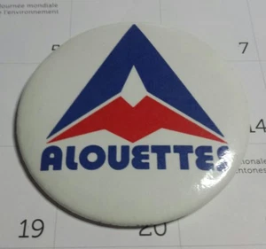 Montréal Alouettes pin back button CFL vintage 3 inches - Imagen 1 de 2