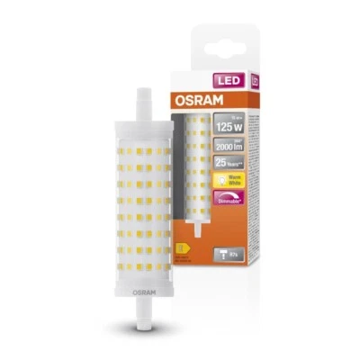 OSRAM R7s LED-Stablampe Kolbenform 118mm warmweiß dimmbar 15W wie 125 Watt - Bild 1 von 4