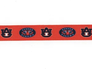 Auburn University Tigers 5/8" GROSGRAIN RIBBON 1,3,5,10 YARDS   - Picture 1 of 1