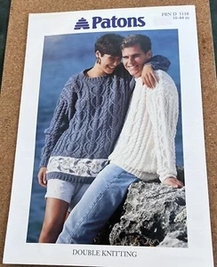 Vintage Patons Knitting Pattern Gents Tunic & Sweater DK 5118 - Picture 1 of 3