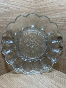 Vintage Clear Cut Glass Deviled Egg Serving Platter - Picture 1 of 7