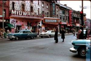 PHOTO PRINT DOWNTOWN MONTREAL ST CATHERINE STREET ST LAURENT CINEMA MIDWAY RIALT - Picture 1 of 1