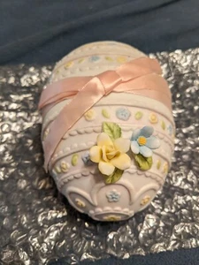 Enesco Easter egg music box china plays Fur Elise Vintage in Original Box - Picture 1 of 4
