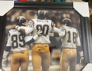 Framed Winslow Joiner & Chandler Autographed Chargers 16x20 Photo All Pro Cert - Picture 1 of 2