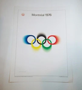 "NUEVO PÓSTER IMPRESO DE LOS Juegos Olímpicos de Montreal Canadá 1976 tamaño: 16""x12""" - Imagen 1 de 1