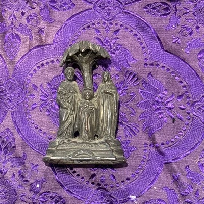 Ancienne petite statue religieuse la sainte famille fuite en egypte regule - Photo 1/3