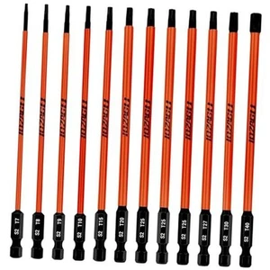 12Pcs Long Torx Bit Set 6-Inch (152mm), T7 to T40, Magnetic Security Tamper - Picture 1 of 8