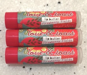3 Love & Toast Lip Butter by Margot Elena, Strawberry Fields, 3-Pack, New Sealed - Picture 1 of 2