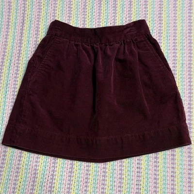 Falda Crewcuts Rich Borgoña Granate Niñas Cordón Pana 99% Algodón ¡Talla 4-5! Foto 1 de 4