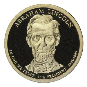 2010 -S Abraham Lincoln Presidential Proof Dollar Gem Deep Cameo US-Münze - Bild 1 von 2