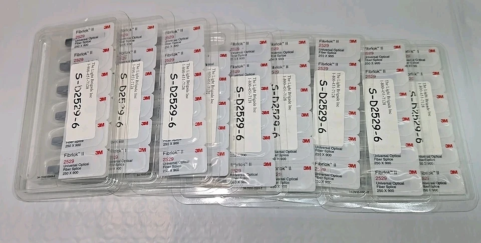 Lote de 59 - 3M FIBROK II 2529 Fiberlock Empalme de fibra óptica 250 x 900 Foto 1 de 3