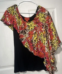 Rare Miss Universe 2006 Zuleyka Rivera Puerto Rico Floral Shift Top Size Large - Bild 1 von 4