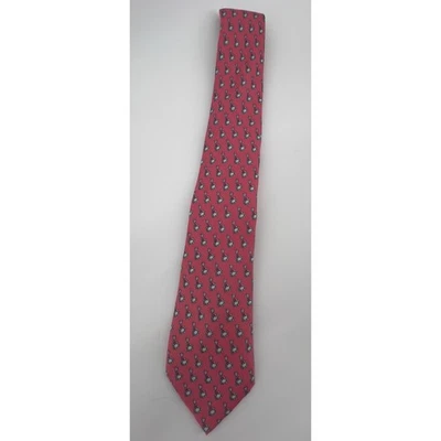 Vineyard Vines Tie Men's Pink Crab Apple Silk Necktie Novelty Pattern - Image 1 of 4